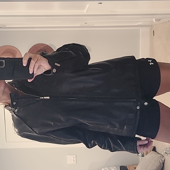 Jones New York Jackets & Blazers - Women's black leather jacket Jones New York